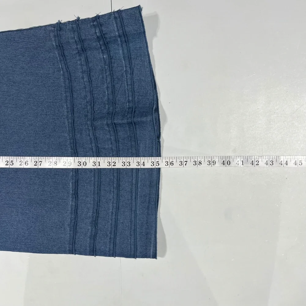 Denim &Co Western Renfair Tiered Denim Midi Skirt Womens Medium Boho Country